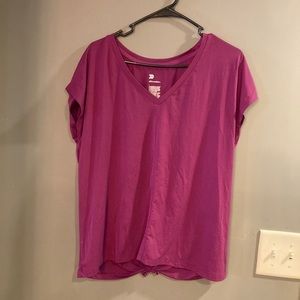 Pink Tie-Back Workout Shirt